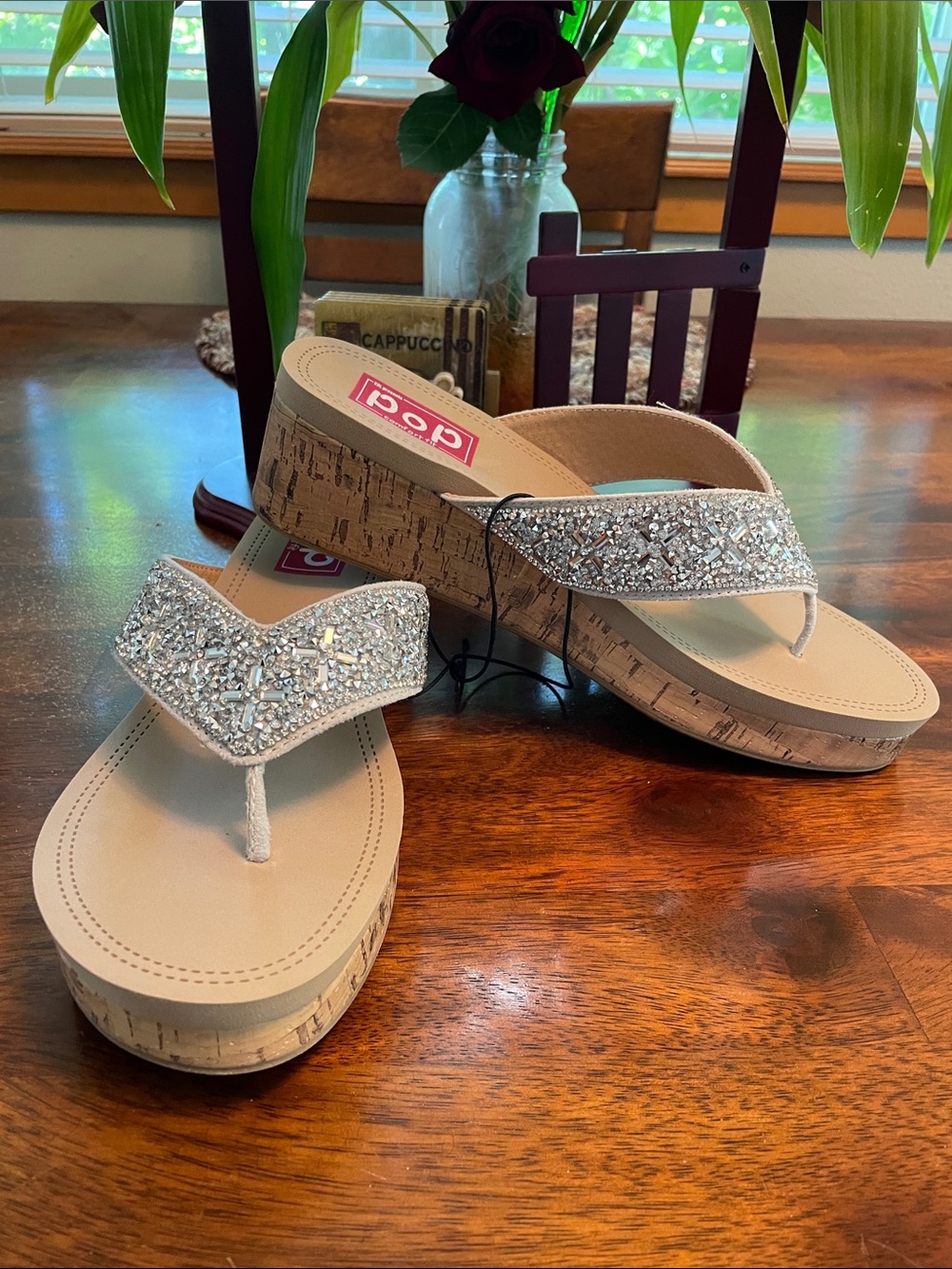 POP Stellara Wedge Sandal Women’s 8.5 Silver